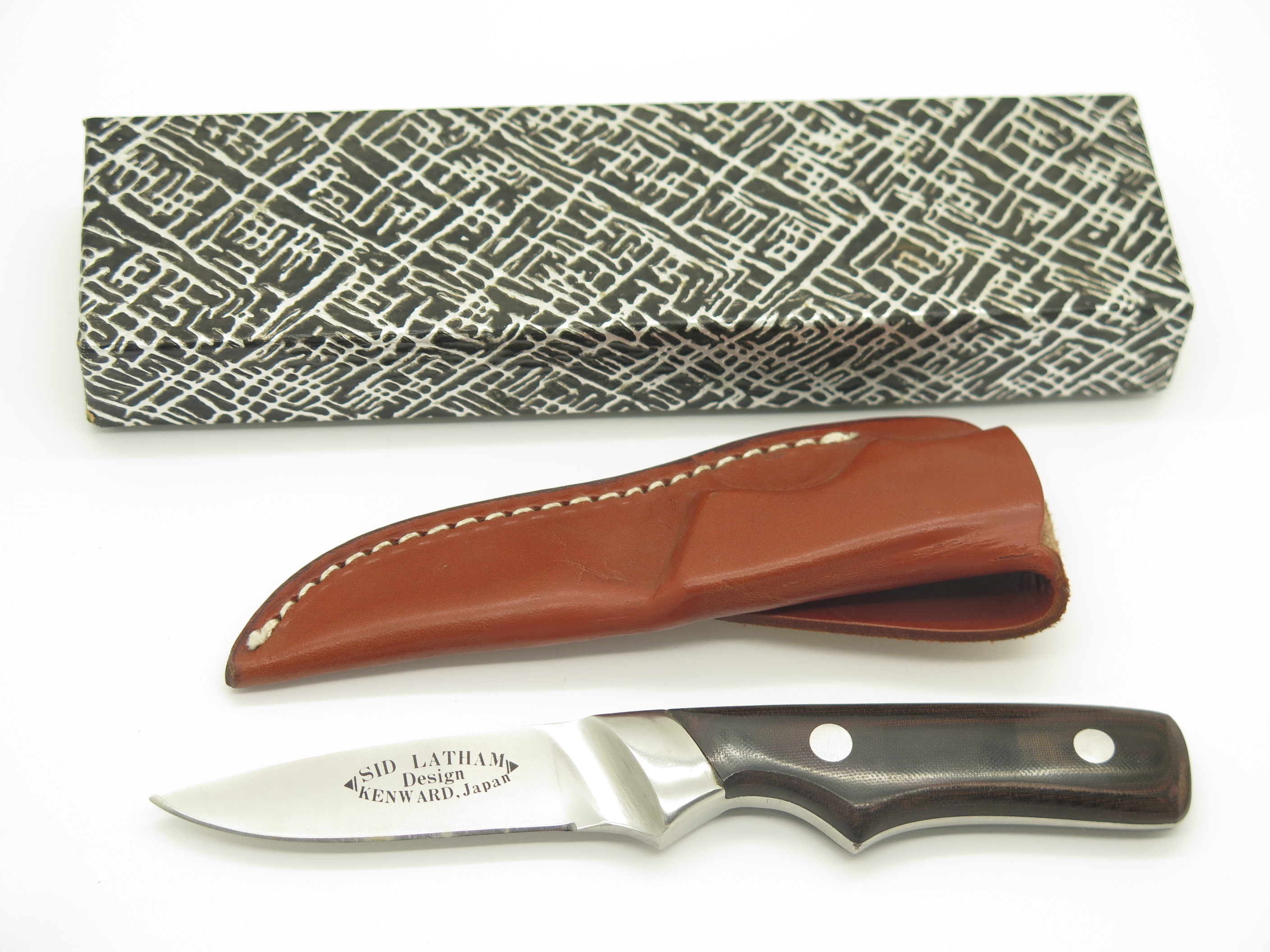 Vtg 1970s Kenward Sid Latham Seki Japan Custom AUS-10 Fixed Blade