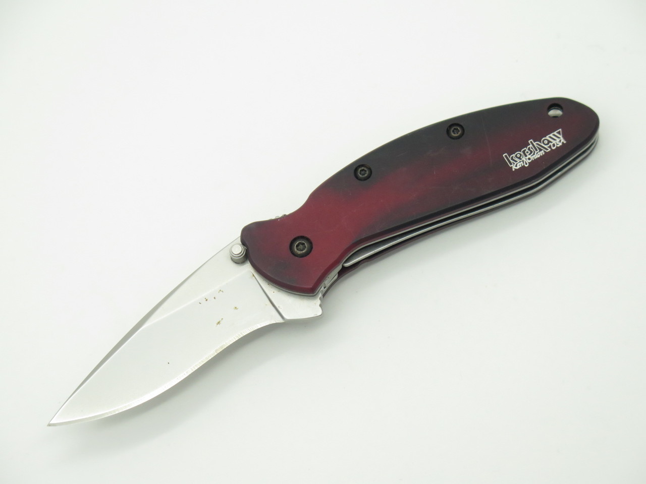 08 KERSHAW 1620 SCALLION BLACK RED SNAP ON KEN ONION FOLDING