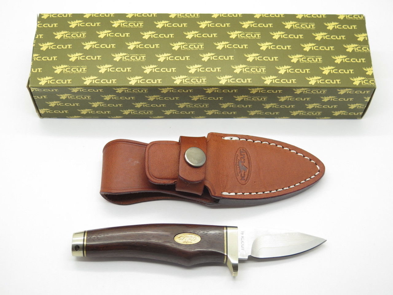 IC.Cut IC-600G Hiro Seki Japan VG-10 San Mai Damascus Fixed Blade