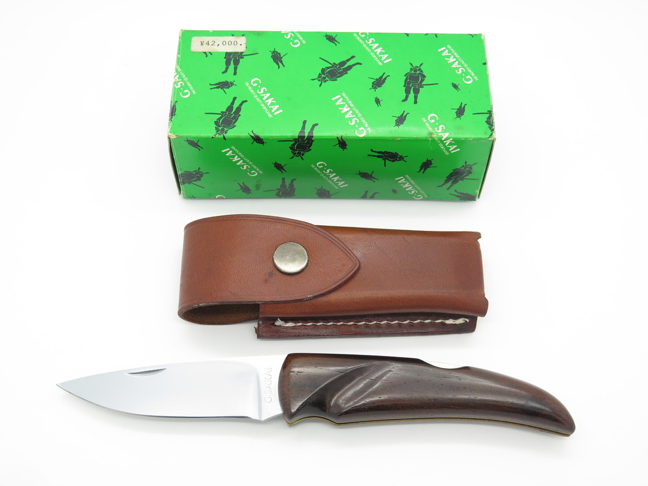 G.SAKAI ATS-34 ぺティナイフ Vtg G. Sakai Seki Japan Classic HS ATS-34 Large Folding Hunter