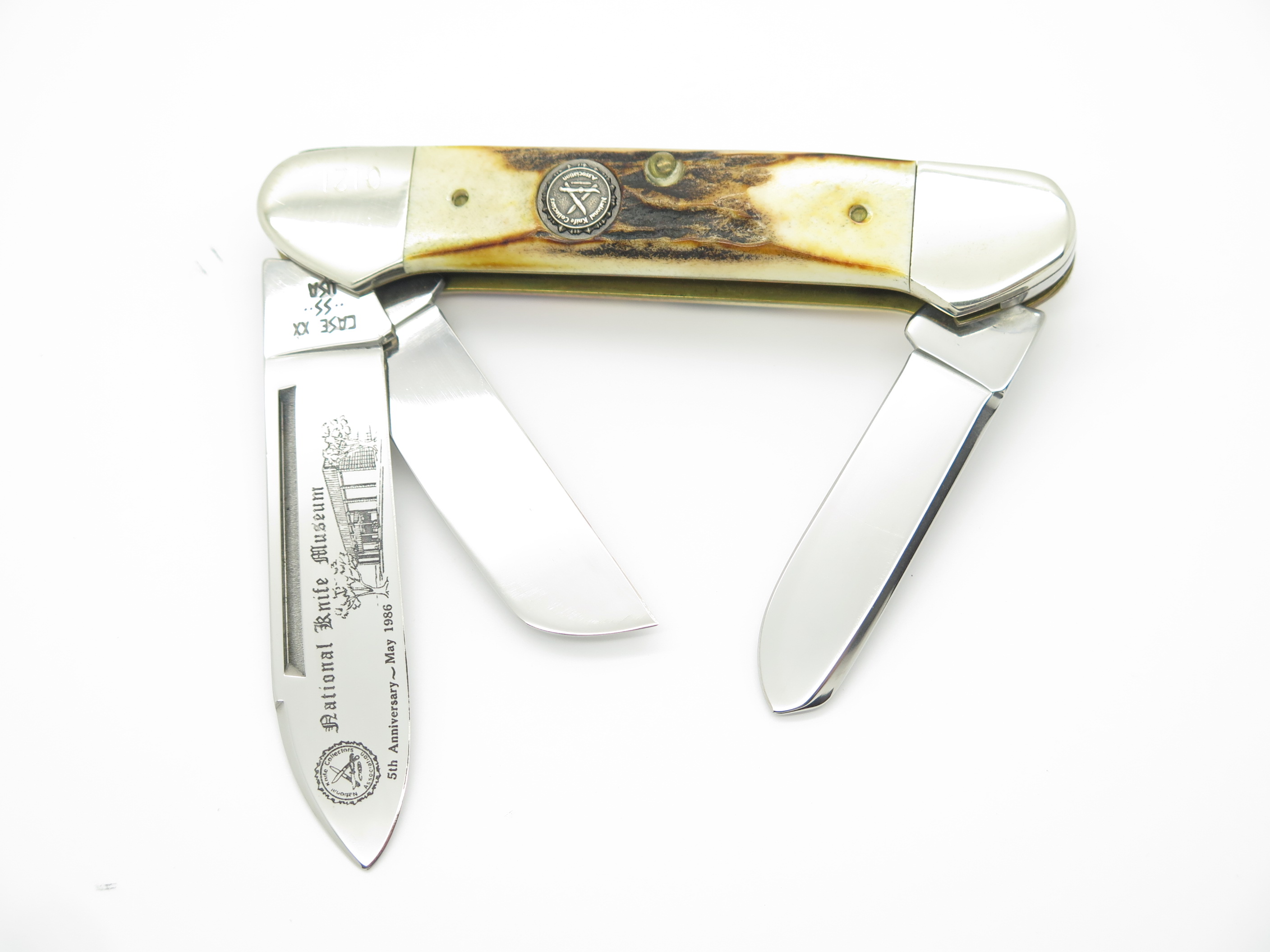 Vtg 1986 Case XX 5394 NKCA Stag 3 Bld Folding Gunboat Canoe Pocket