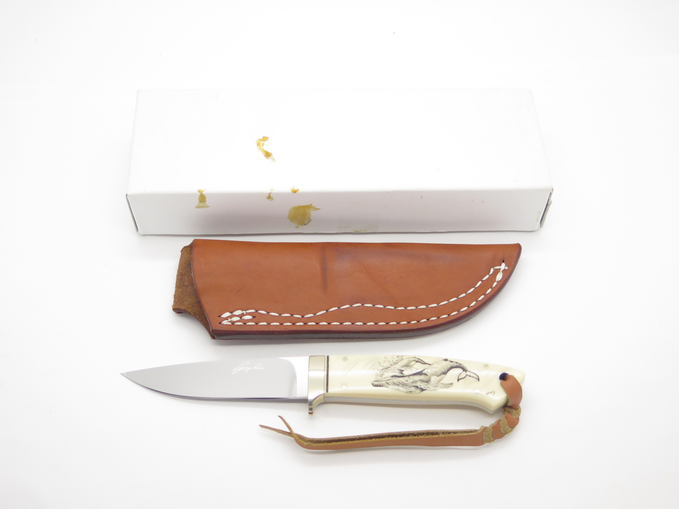 Seizo Imai Seki Japan Custom Whale Scrimshaw ATS-34 Loveless Fixed
