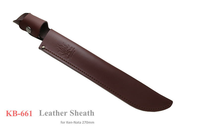 Kanetsune Seki Japan Ken-Nata 270mm Leather Fixed Blade Hunting