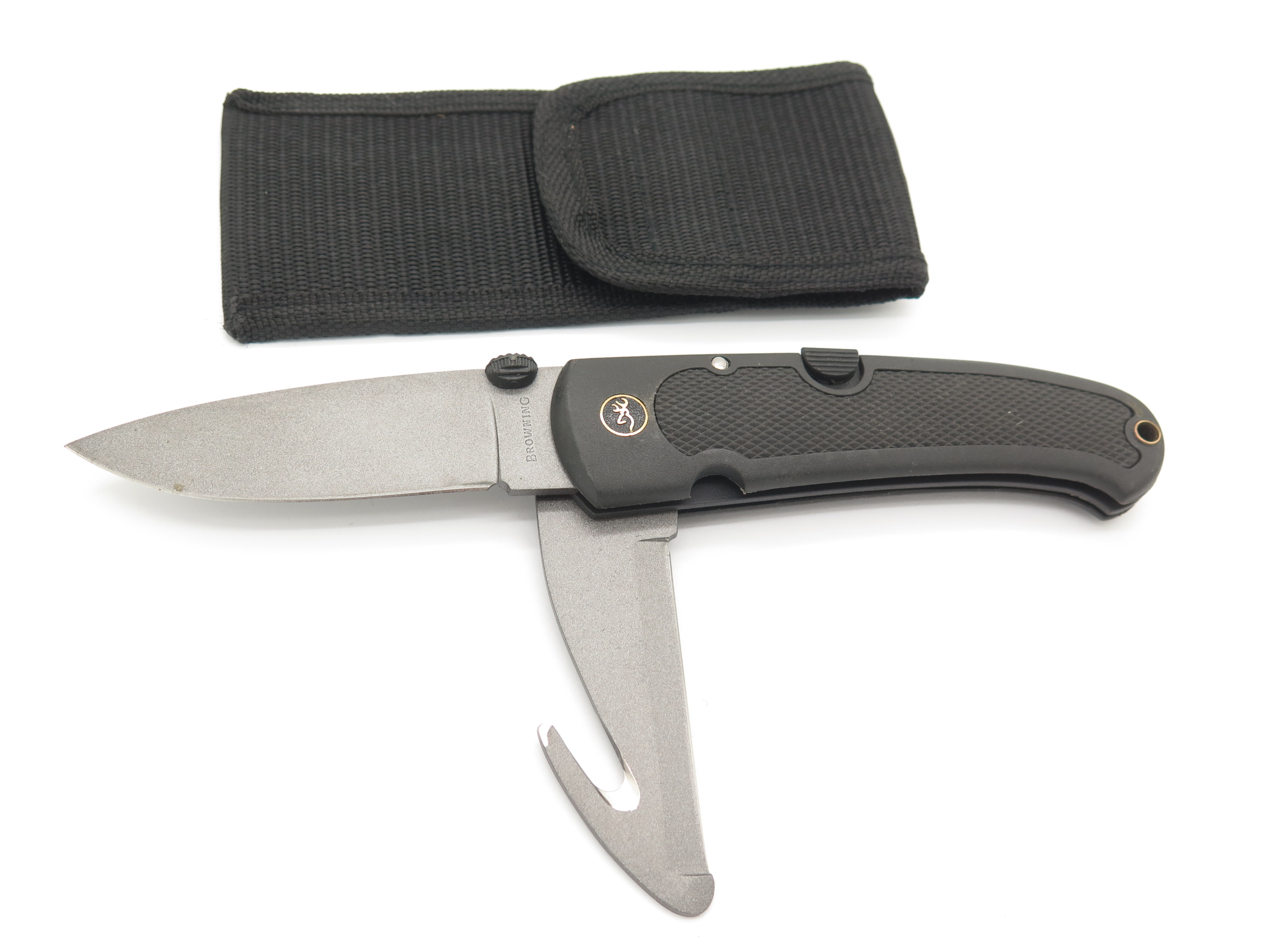 Vtg Browning 608 Kodiak FDT Seki Japan Black Guthook Folding