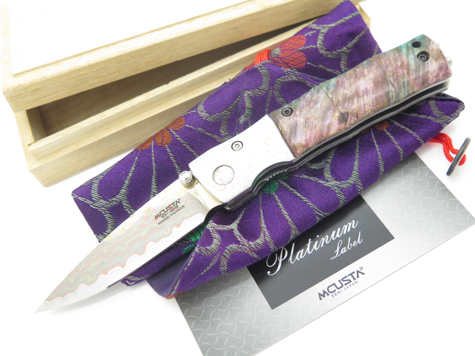 Mcusta Seki Japan Bamboo Limited Edition Mokume Damascus Folding
