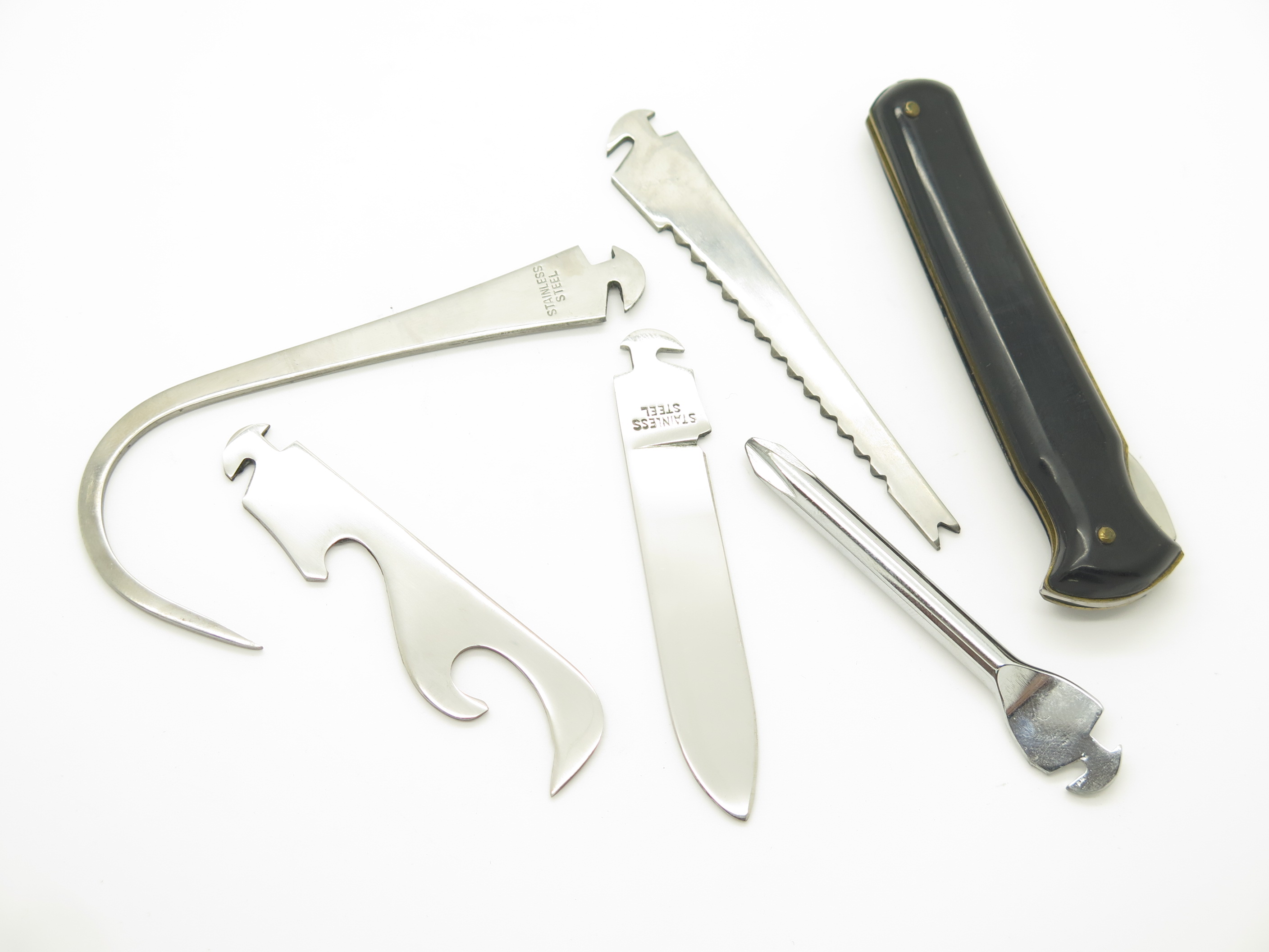 Vintage 1960s Seki Japan Fixed Fishing Knife Gaff Hook Tool Kit