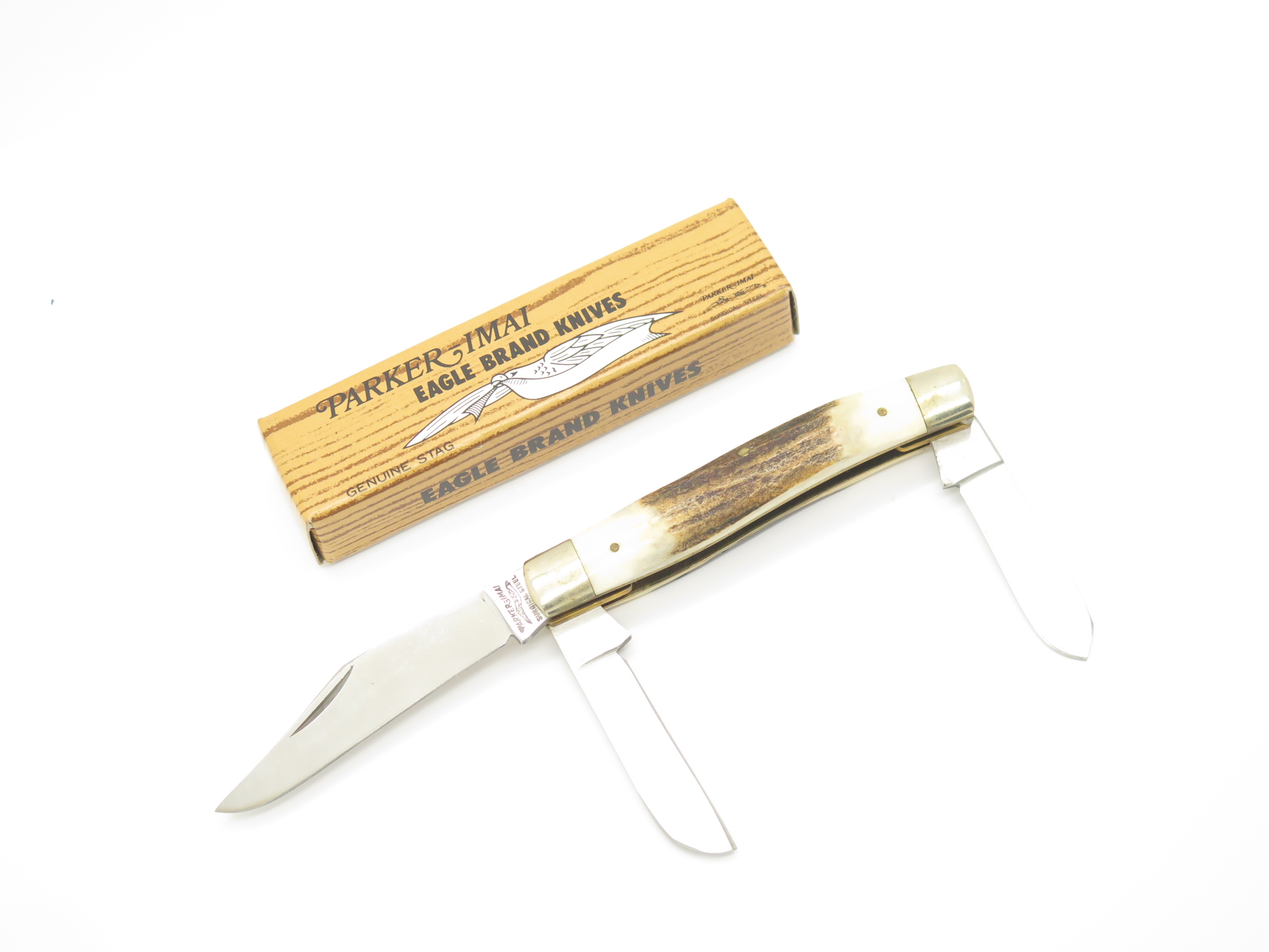 Vintage 1980s Parker Imai Seki Japan K296 Stag Folding 4