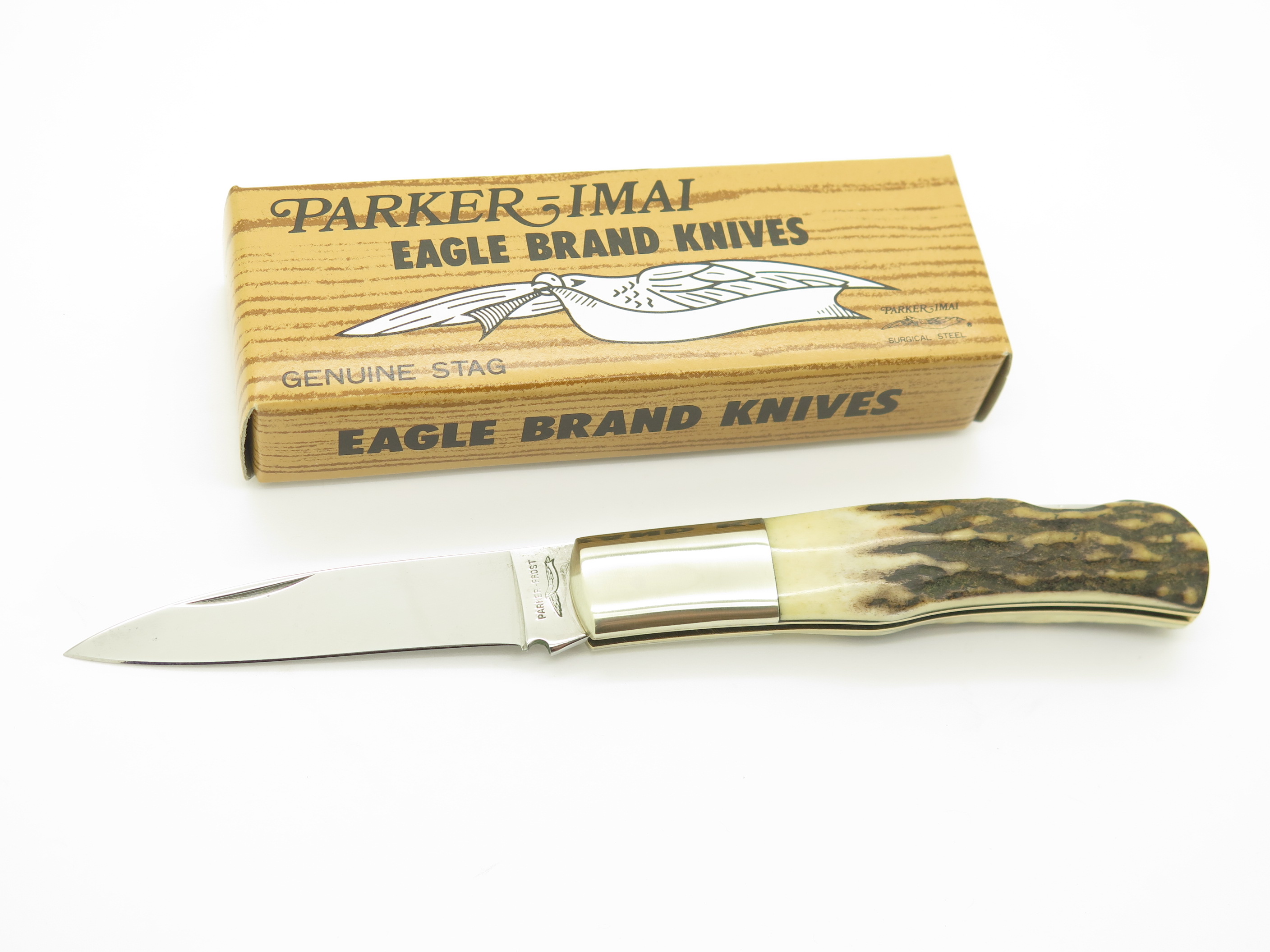 Vintage 1976-1978 Parker Frost Imai Seki Japan Folding Stag 3.75