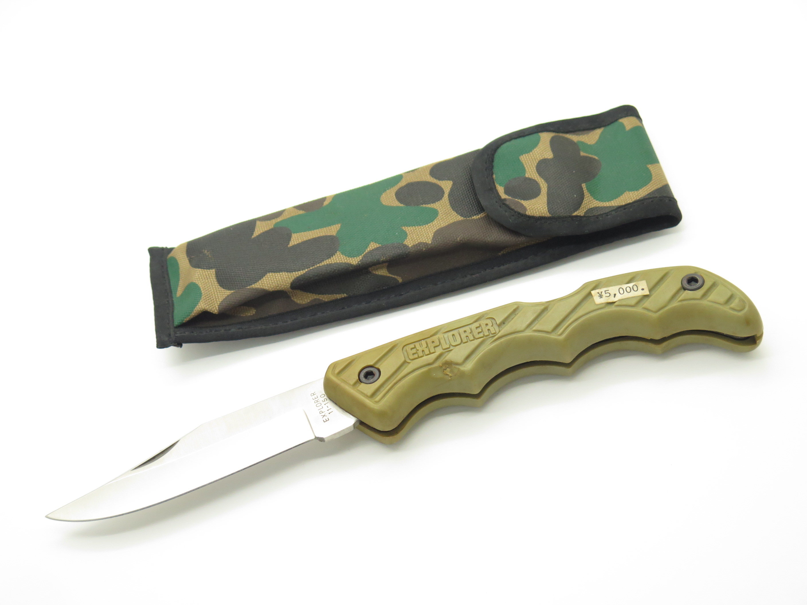 Vintage 1980s 11-150 Explorer Seizo Imai Seki Japan Green Lockback