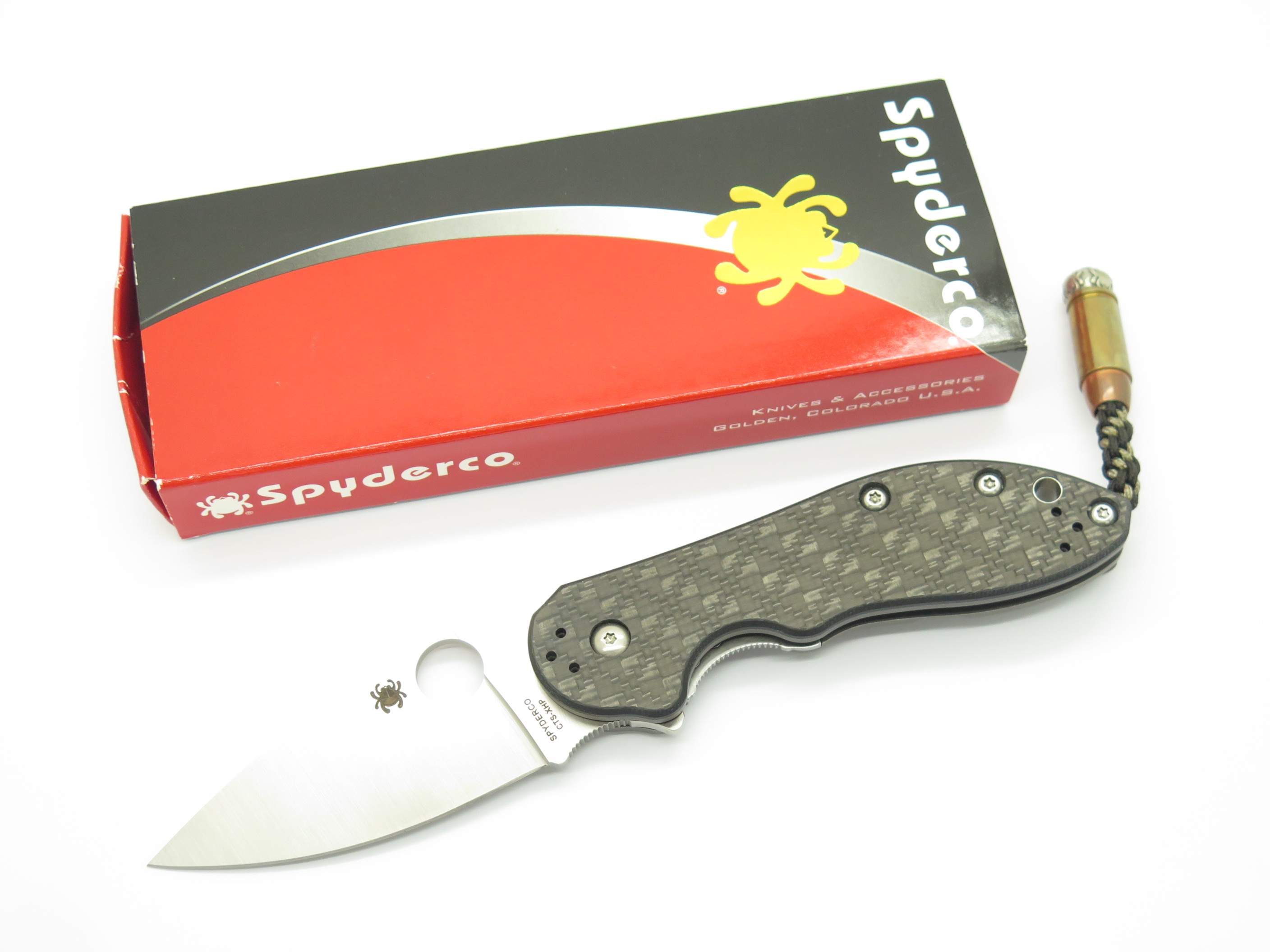 Spyderco Domino C172CFTIP Titanium Carbon Fiber CTS-XHP Folding