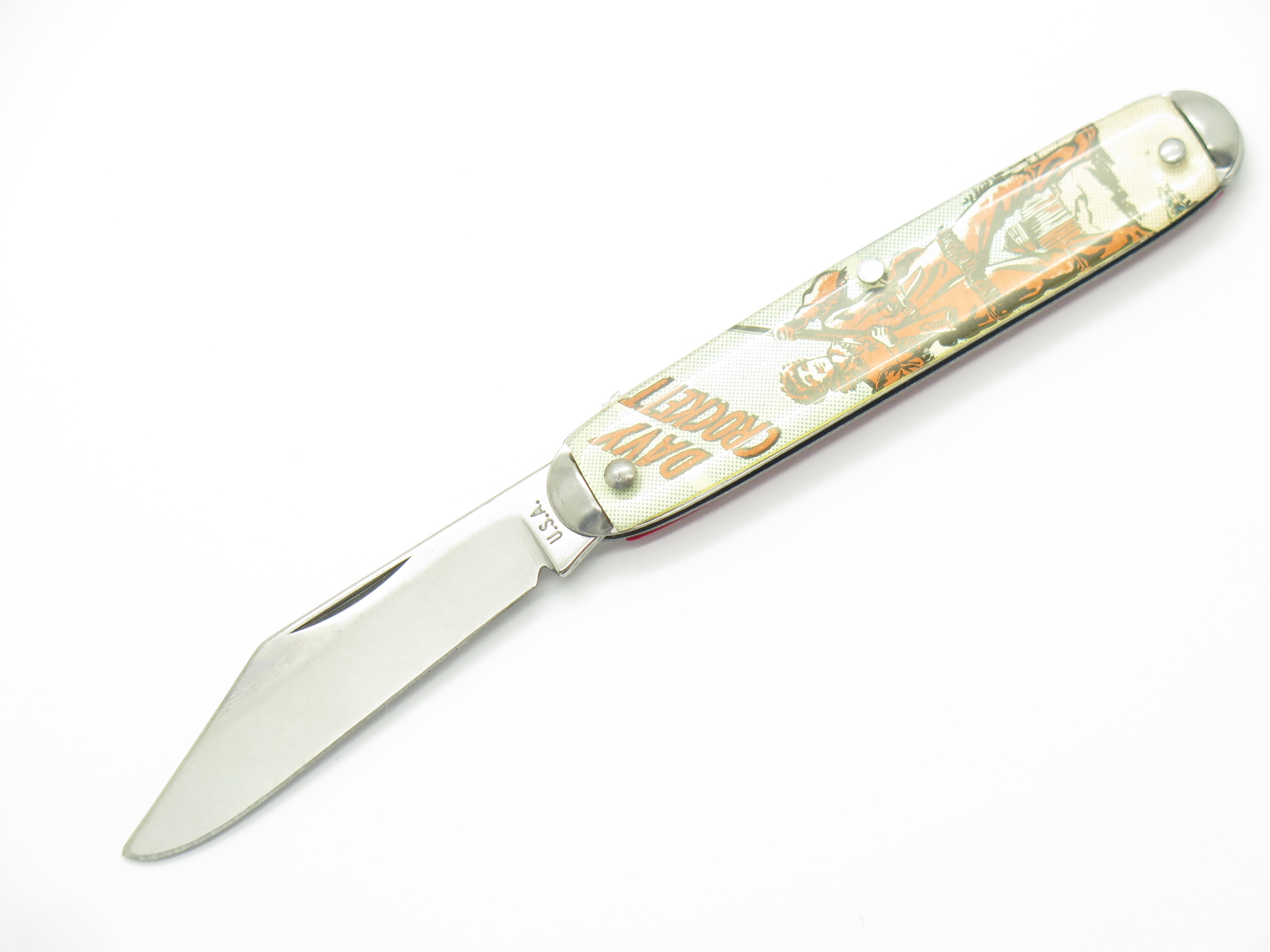 Vintage 90s Davy Crockett Western USA Novelty Knife Co 3.5