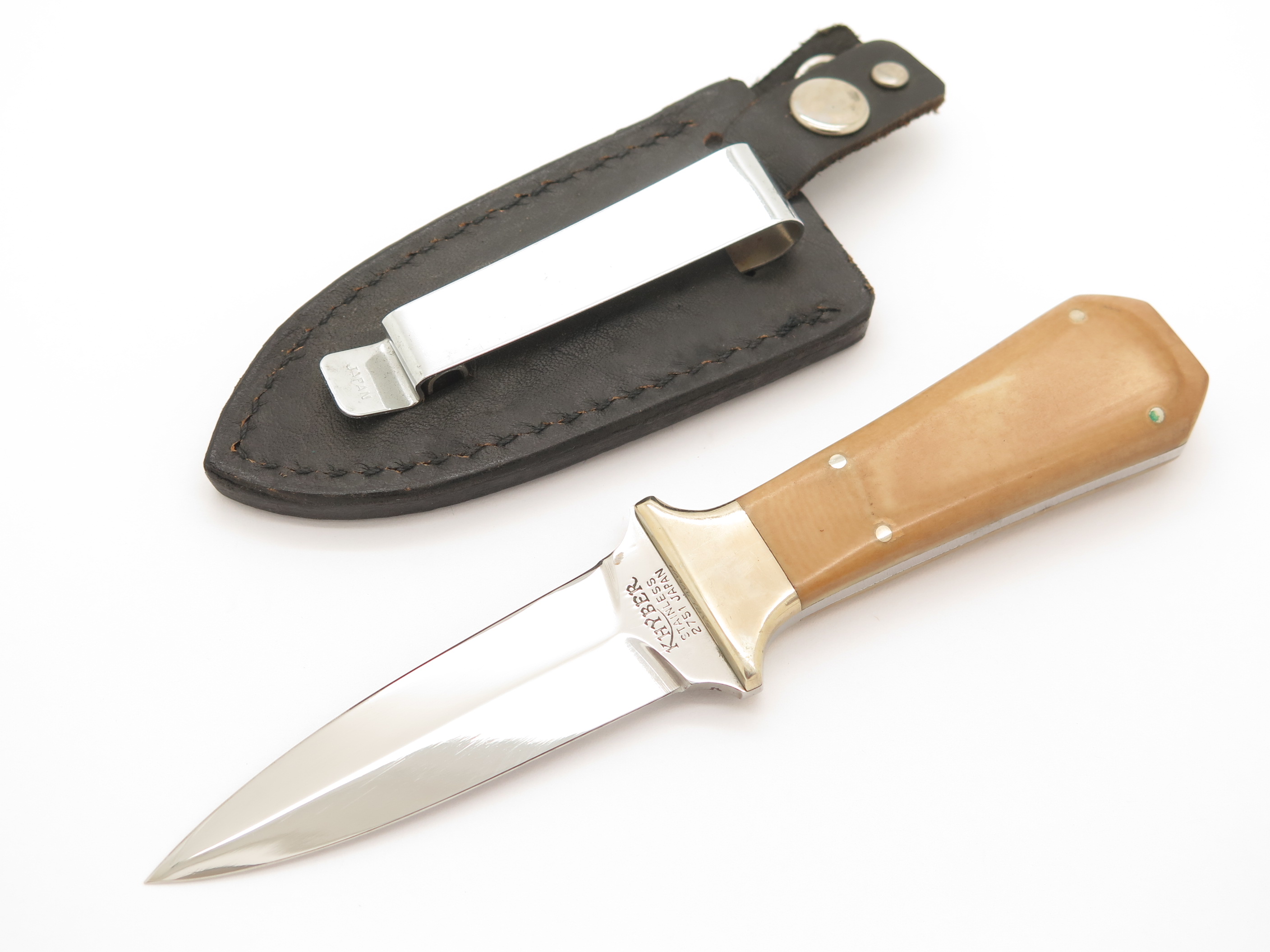 Vtg Khyber Ka-bar 2751 Seki Japan Micarta Fixed Blade Dagger