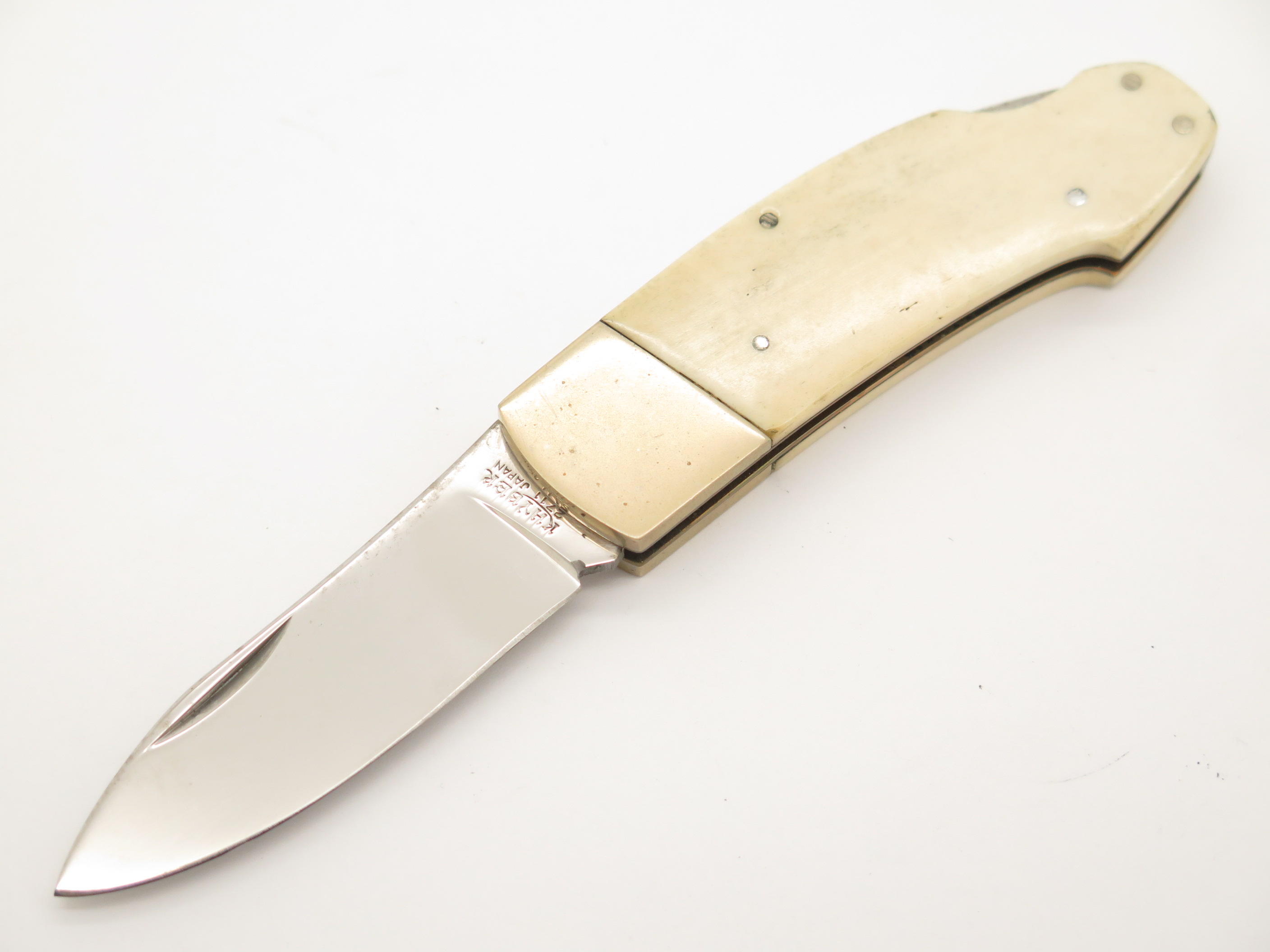 Vintage Khyber 2711 (Ka-bar) Seki Japan Bone Stainless Folding