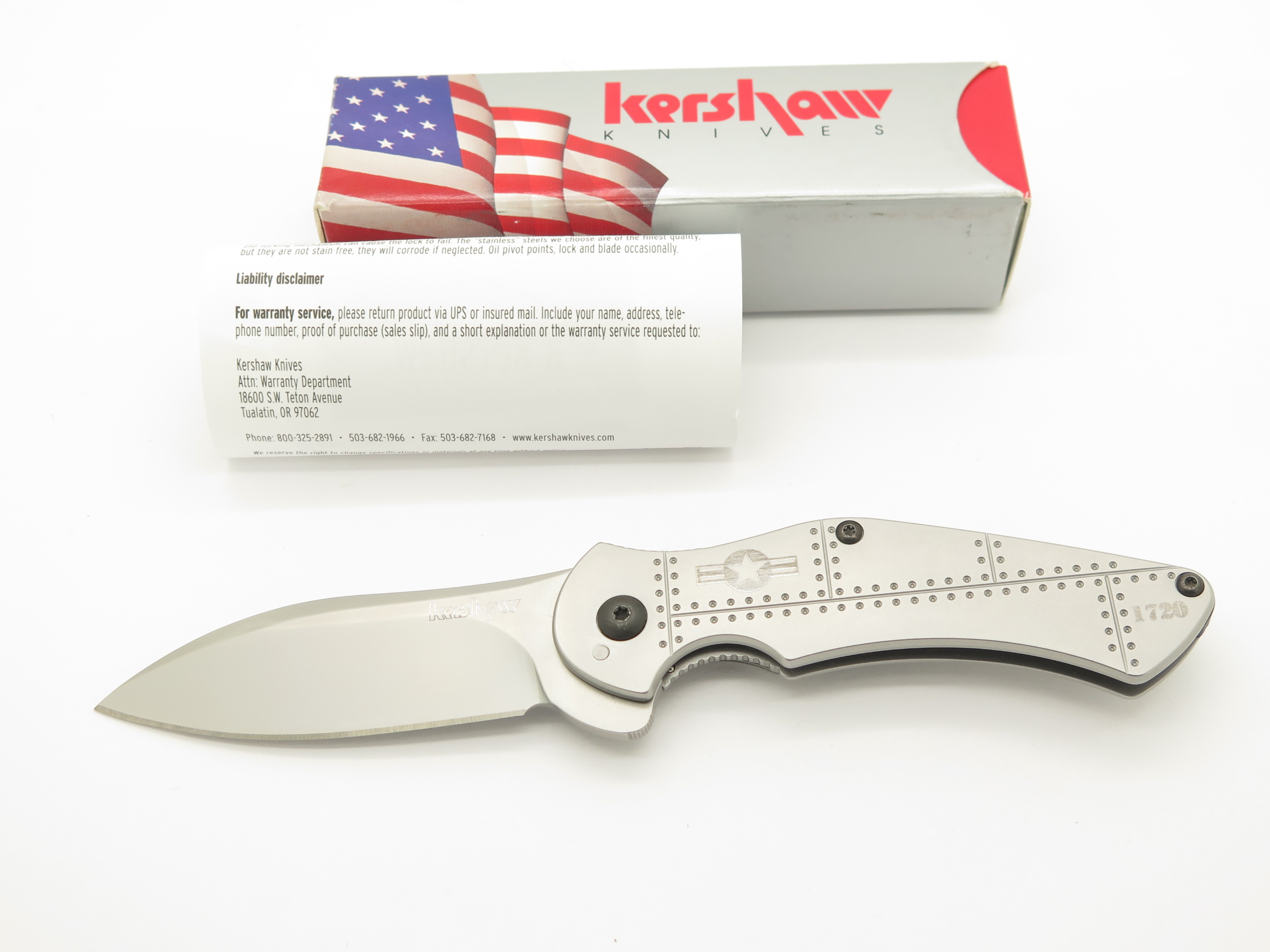 2007 Kershaw USA 1720 Junkyard Dog Gaylean Design Stainless