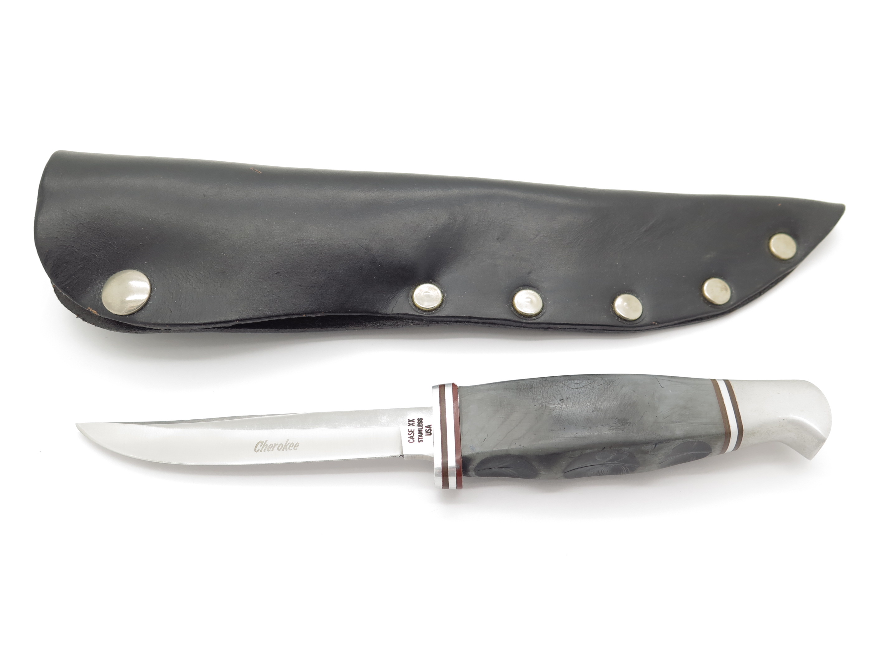 ハンティングナイフ　Cherokee Hunting Knife Vintage 1965-1969 Case XX USA Cherokee Hunting Fixed 4.25