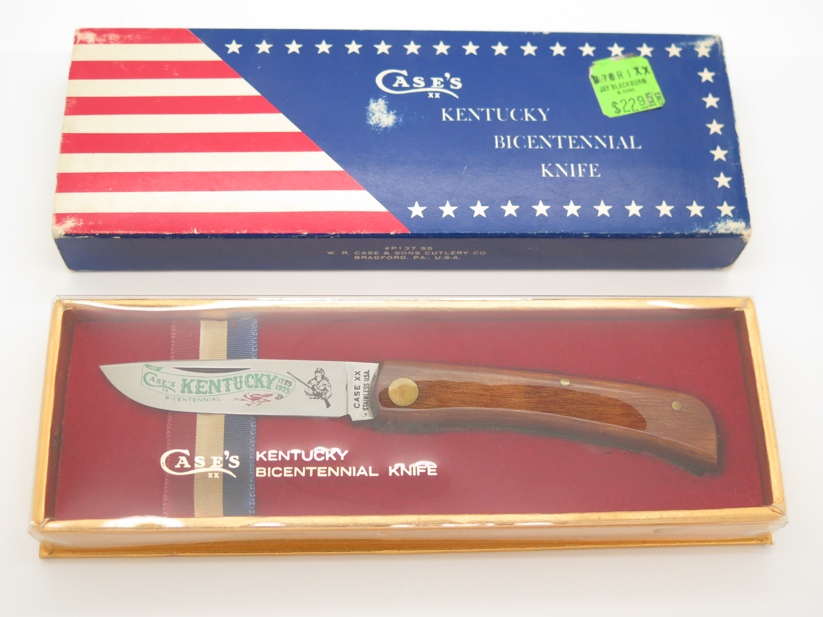 Vtg 1975 Case XX P137 Kentucky Bicentennial Sod Buster Wood