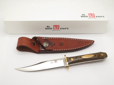 Vintage Al Mar 8507 Mini Bowie Seki Japan Fixed Blade Hunting