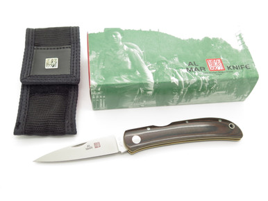 Vintage Al Mar Falcon ATS-34 Seki Japan Micarta Lockback Folding