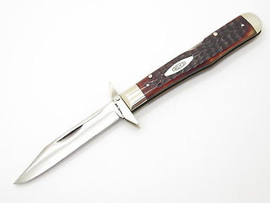 Vtg 1970 Case XX 6111 1/2 Bone Cheetah Swing Guard Folding Pocket