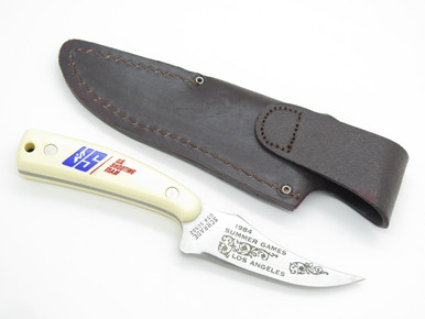 SCHRADE USA 155SC THE MAYFLOWER 1620 SCRIMSHAW SHARPFINGER FIXED BLADE  SHEATH KNIFE – Vintage Fishing Tackle