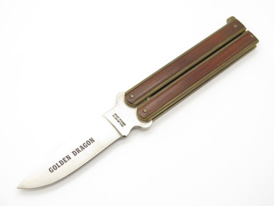 Vintage Taylor Seto Golden Dragon Folder Seki Japan Wood Brass