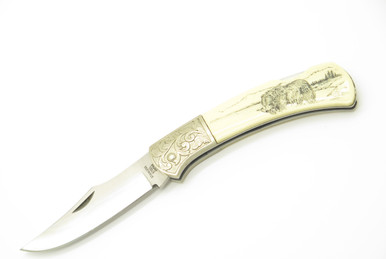 Vintage Explorer Seki Japan Folding Lockback Pocket Knife Resin