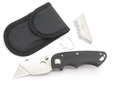 Hiro Razor Set Astera Hiro Japan Design Linerlock Folding Utility Knife Razor Blade ...