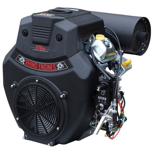 front of CS2V77 22hp electric start engine