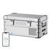 APL35 Dual Zone Aluminum Silver Fridge | ICECO | 35 LT