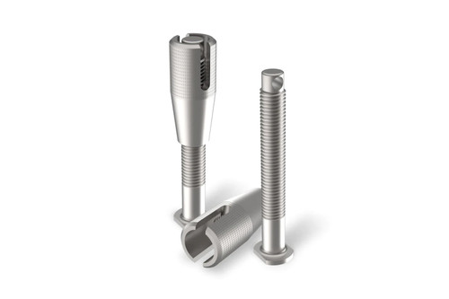 Threaded Mounting Pins with Securing Nuts for Reco-Traks