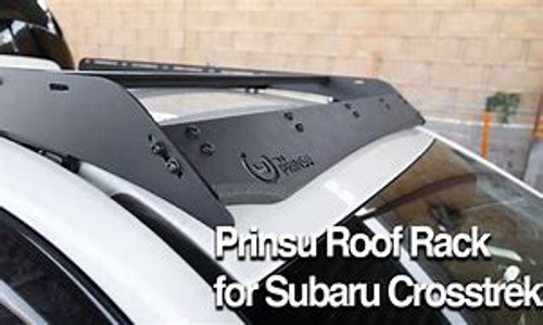 Subaru Crosstrek Prinsu rack with 40" light cutout fits 2018-2022 Subaru Crosstrek Prinsu rack with 40" light cutout fits 2018-2022