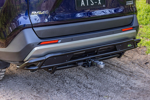 ATS Rear Bumper Guard with Hitch Receiver Suited For 2019+ Toyota RAV4 ATS Rear Bumper Guard with Hitch Receiver Suited For 2019+ Toyota RAV4
