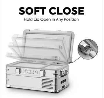 APL35 Dual Zone Aluminum Silver Fridge | ICECO | 35 LT