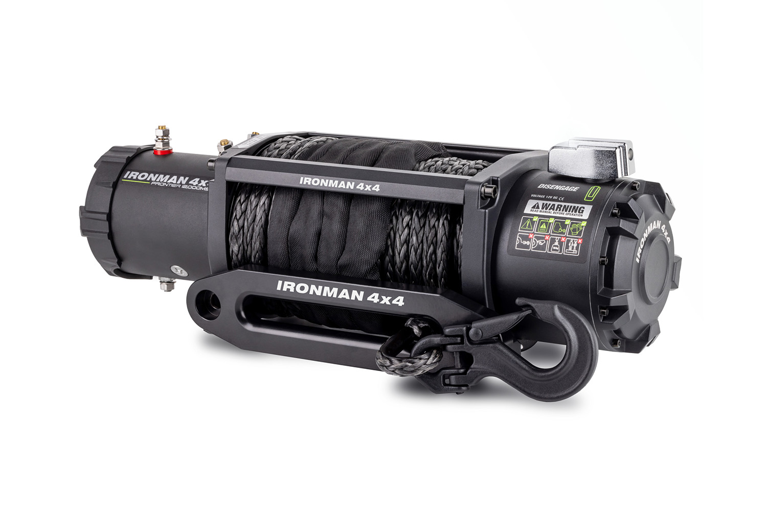 Frontier 12,000 lb Winch with Synthetic Rope - Iron Rigs 4x4