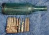 AMMUNITION CORRODED AMMO + VINTAGE BOTTLE - C51966