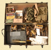 MEDICAL LOCKER WITH GRAB BAG LOT OF AMMO AND COLLECTIBLES - C58815