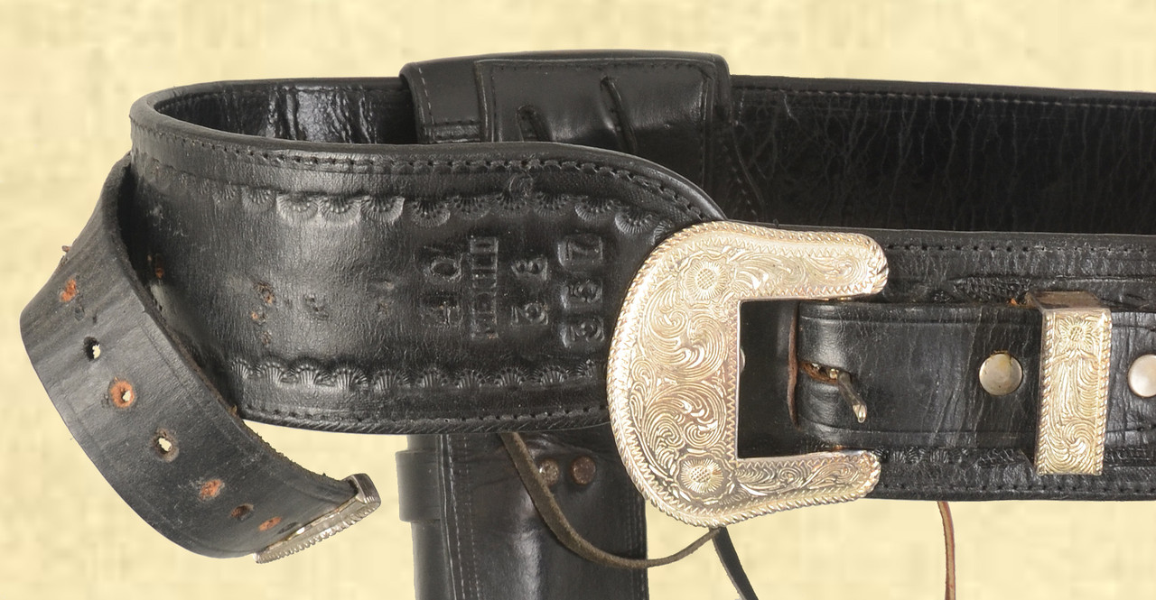 MEXICO DUAL HOLSTER LEATHER GUNBELT - C43517