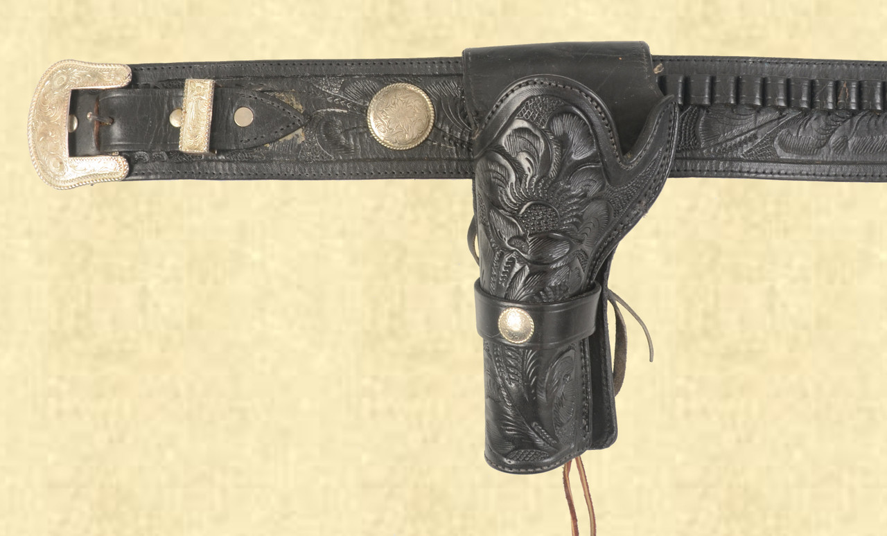 MEXICO DUAL HOLSTER LEATHER GUNBELT - C43517