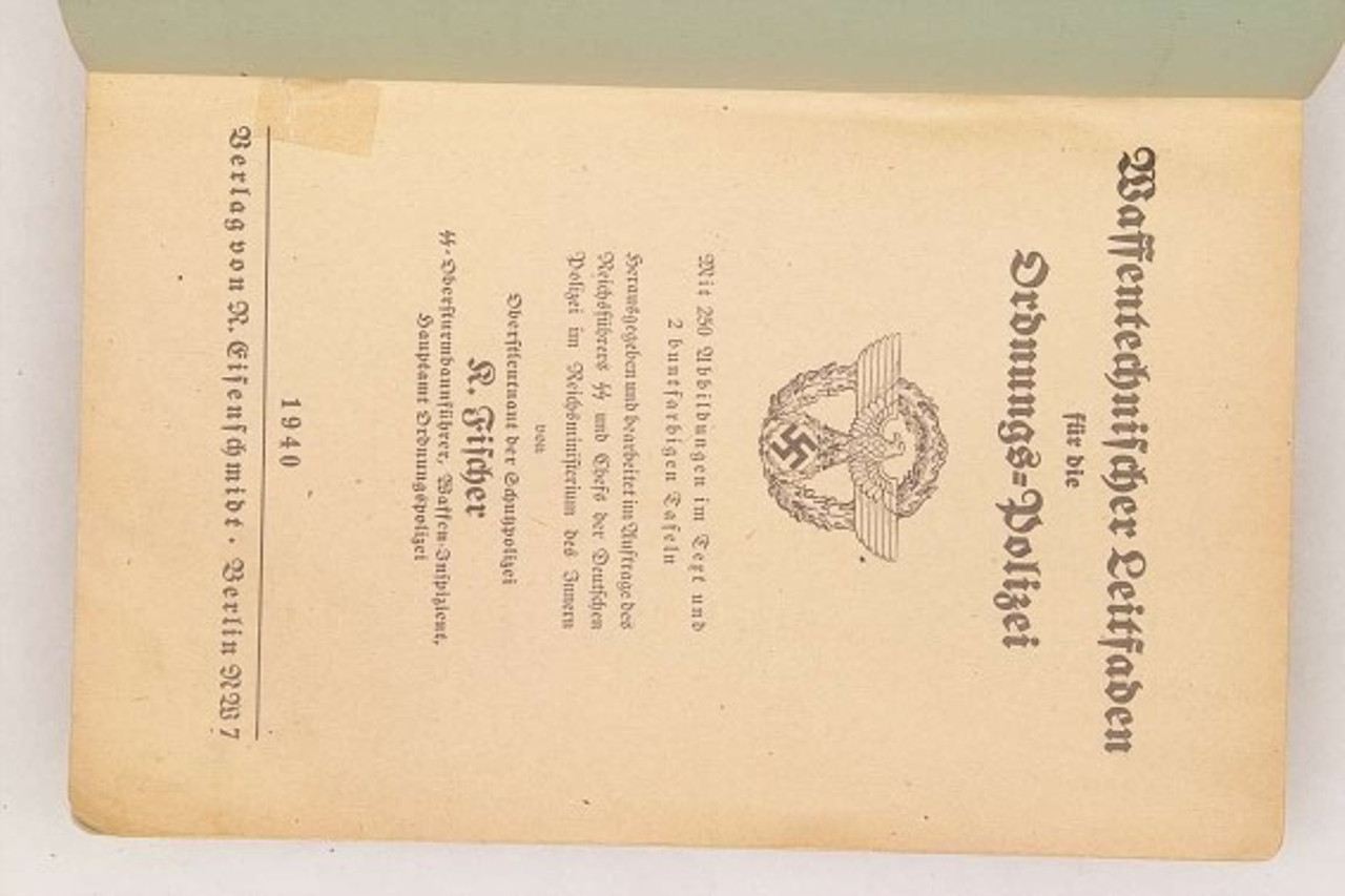 WWII GERMAN POLICE TECHNICAL ORDNANCE MANUAL - M1488