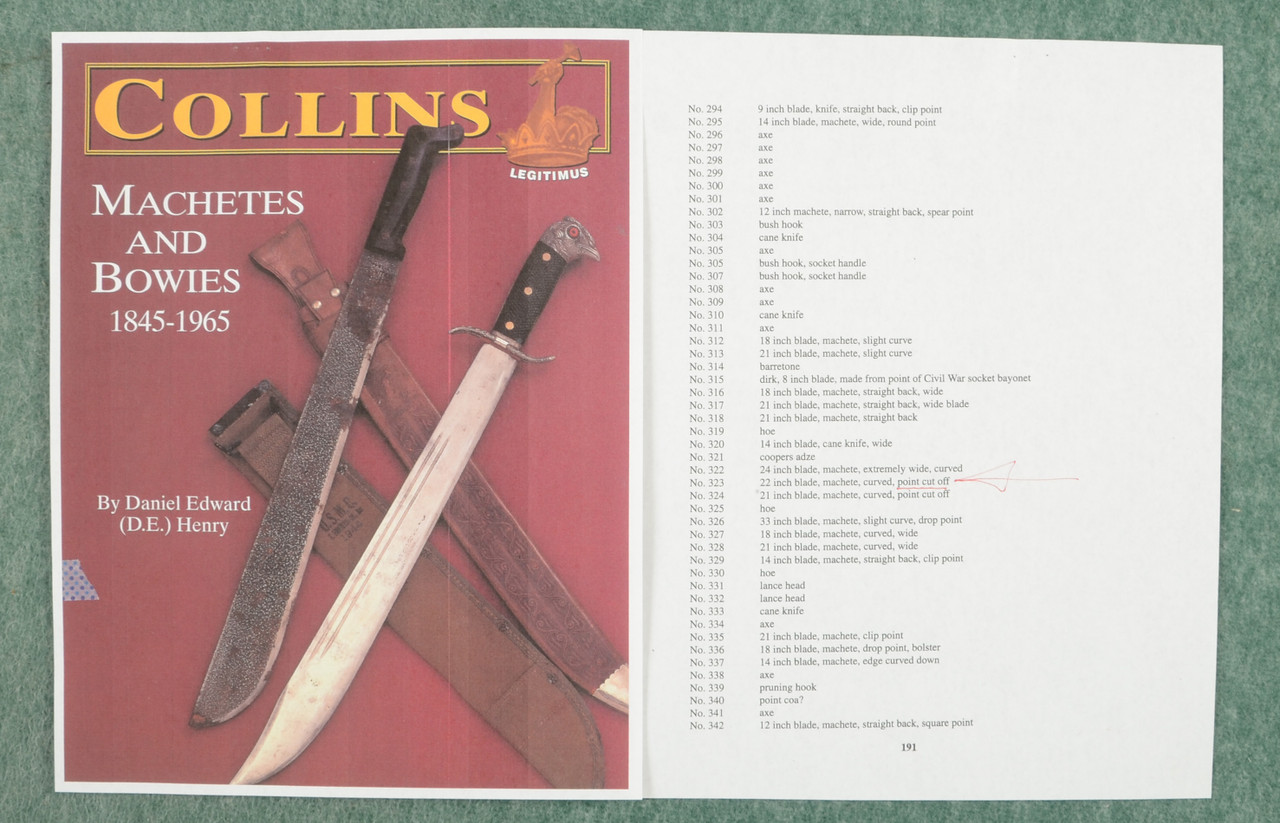 COLLINS & CO WW II NO 323 MACHETE - M7851