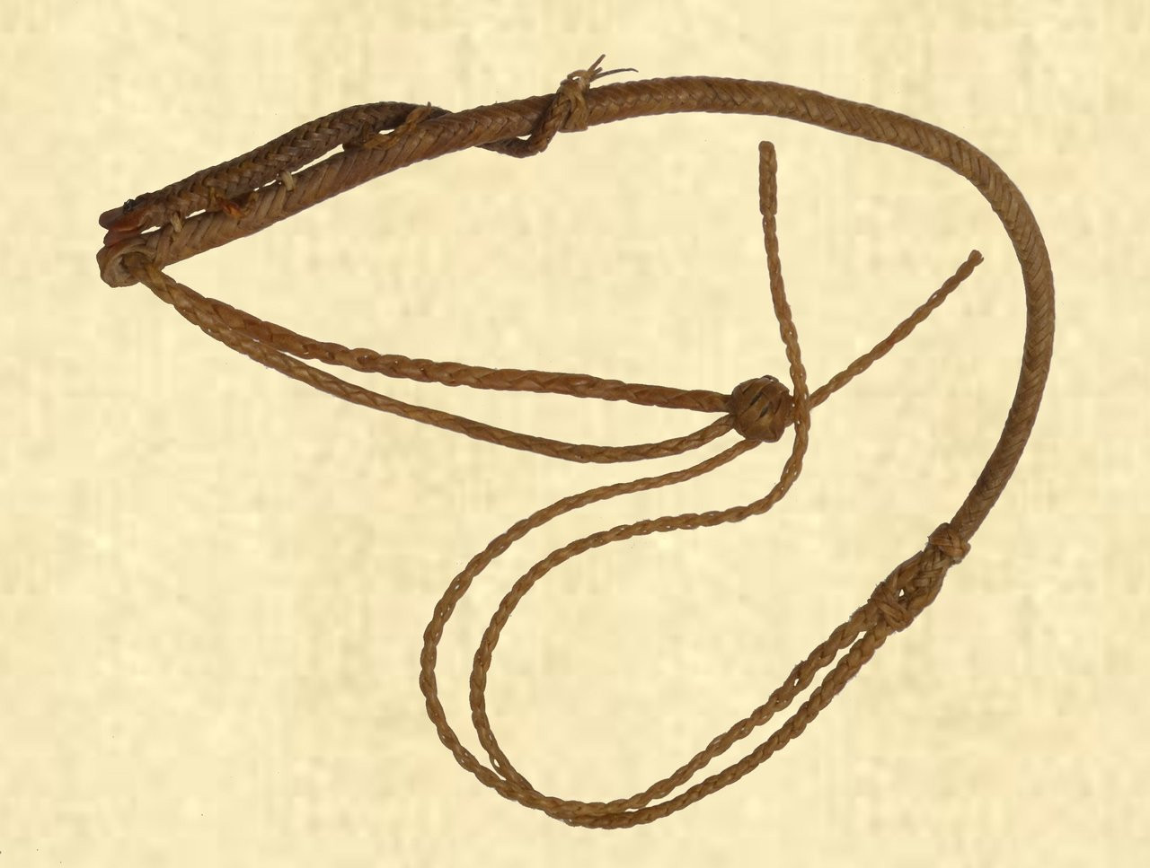 RIDING CROP-SHORT WHIP W/WOVEN LIZARD - C41629