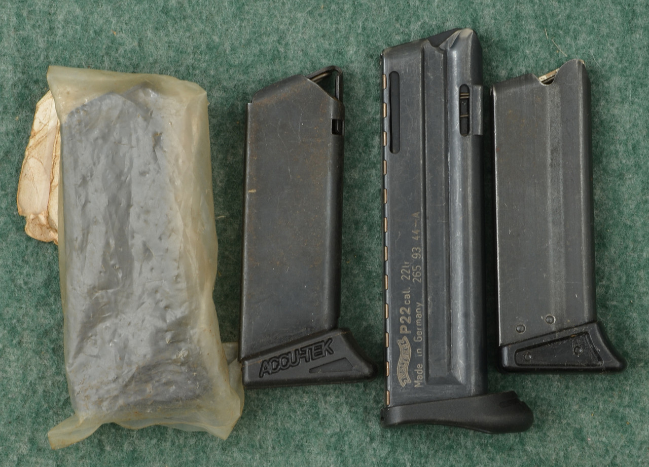 ACCU-TEC/WALTHER 3 AT-380 & 1 WALTHER P22 MAGAZINES - C54732