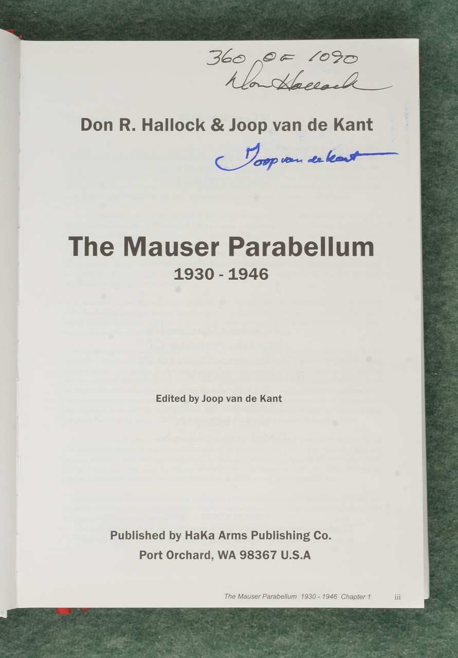 BOOK THE MAUSER PARABELLUM 1930 - 1946 - M10297