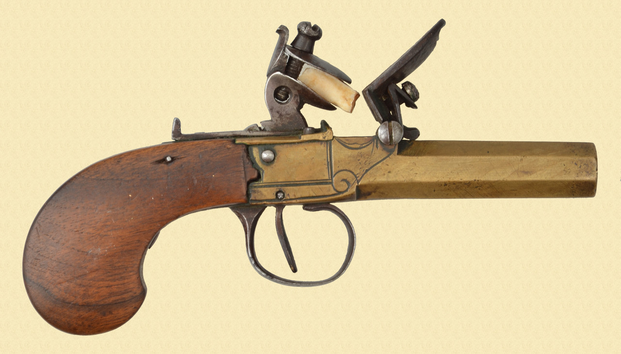 BELGIAN FLINTLOCK POCKET PISTOL - C57954