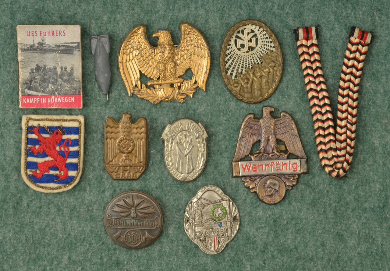 GERMAN NAZI ERA PINS- LOT OF 11 - C57802