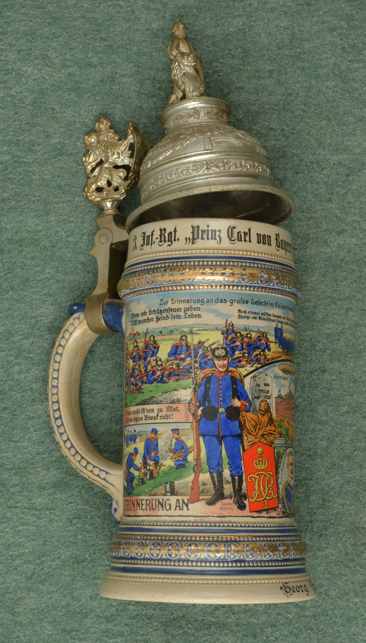 GERMAN REGIMENTAL INFANTRY REGIMENT BEER STEIN - M10896