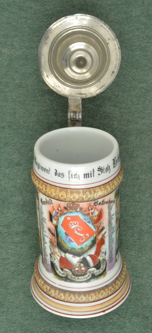 GERMAN REGIMENTAL LIFEGUARD REGIMENT BEER STEIN - M10897