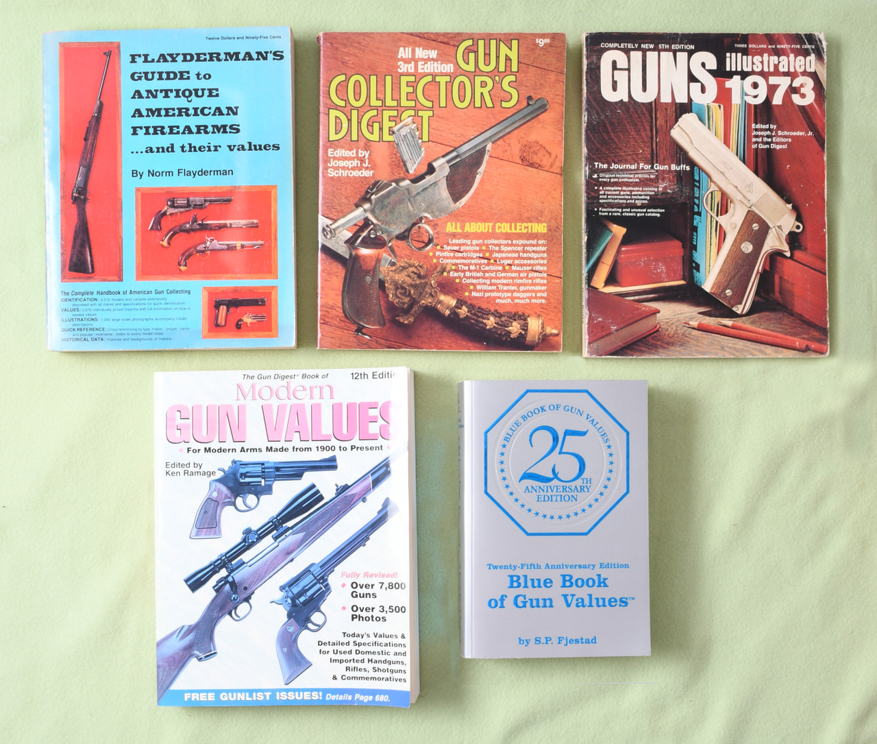 BOOK FIVE GUN INFORMATION BOOKS - M10655