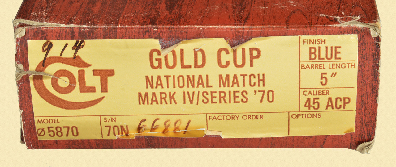 COLT MK IV/SERIES 70 GOLD GUP - C60690