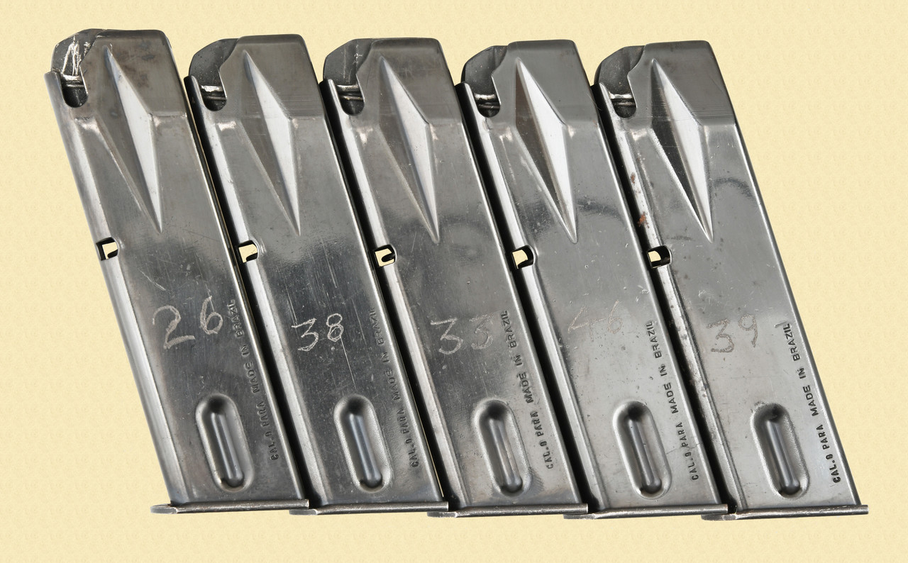 BERETTA 5-MODEL 92 MAGAZINES - C63154